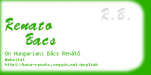 renato bacs business card